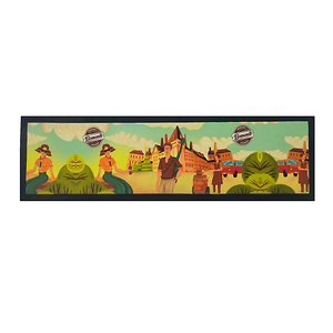 Printing LOGO Anti-slip Natural <b>Nitrile</b> <b>Rubber</b> bar Runner With Custom Printing Logo Bar Accessories Bar Spill Beer Mat - Product Image 2