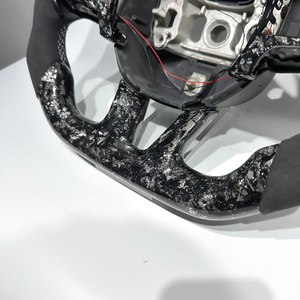 Volante Deportivo de Fibra de Carbono Forjado con Pantalla LED para Charger Durango HELLCAT, Volante Personalizado de Gamuza - Product Image 3