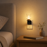Veilleuses LOHAS à brancher, style bougie, avec capteur crépusculaire, 3 niveaux de luminosité, pour miroir de salle de bain