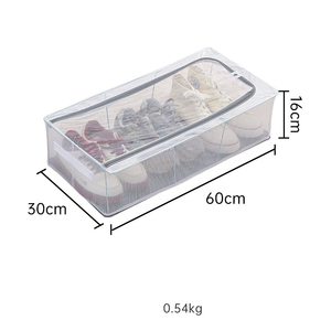 2024 Clear White PVC Folding <b>Shoe</b> Rack Sneaker Bin Space Saving <b>Shoes</b> <b>Holder</b> <b>Shoe</b> Organizer with Steel Frame - Product Image 5