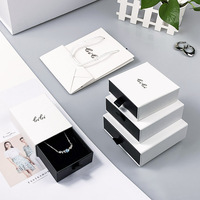 Boîtes à bijoux de luxe écologiques en gros, emballage en carton ultra-fin avec fermeture éclair et poignée, impression de logo personnalisée pour cadeaux