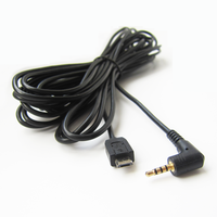 Kabel Jack Right Angle Stereo ke Micro B USB 5P AUX Kabel Kustom Android Stereo 2.5MM 4 Pole/kustomisasi Rohs