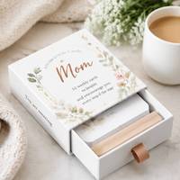 Cartes de méditation sur la grossesse personnalisées de qualité supérieure pour encourager les nouvelles mamans et promouvoir l'amour-propre, ensemble de cartes avec porte-cartes