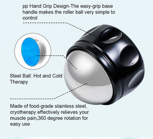 Rouleau de massage froid/chaud en acier inoxydable Cryosphere, globes de glace rafraîchissants pour le visage et le corps, idéal pour les yeux, le visage et le corps. - Product Image 4