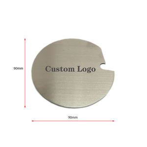 Regali promozionali In Metallo di Forma Rotonda Spazzolato Argento Sottobicchiere In Acciaio Inox Con Apribottiglie - Product Image 6