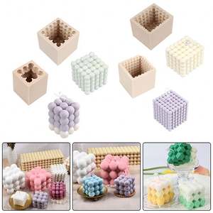 Producto en línea caliente 6 Cavidad Single 3D Cube Baking Mousse Cake Mold Magic Square Cloud Moldes de velas de silicona grandes - Product Image 6
