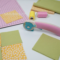 Cutter rotatif de 45 mm pour tissu, cuir, feutre, outil ergonomique de couture et de matelassage avec lame auto-rétractable et changement rapide de lame