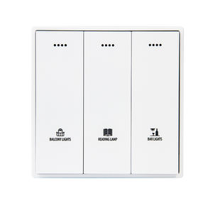 定制90毫米塑料1/<span class=keywords><strong>2</strong></span>/<span class=keywords><strong>3</strong></span>组大按钮壁灯开关酒店 - Product Image 1