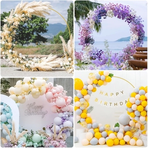 Kim Loại vòm <span class=keywords><strong>Backdrop</strong></span> Vòng hoa vòm vòng tròn vòm đứng cho đám cưới sinh nhật đảng Xmas tổ chức sự kiện trang trí - Product Image 2