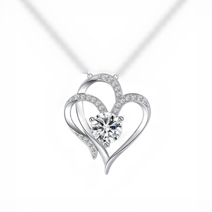 Collar con Colgante de Corazón de Plata de Ley 925 de Kingcome, Regalo de San Valentín para Mujeres y Niñas - Product Image 4