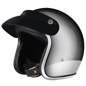 High Quality Electroplate Silver Vintage Helmet Motorcycle Helmet