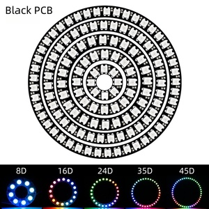 <span class=keywords><strong>Anneau</strong></span> circulaire LED RGBIC WS2812B, lumière pixel à plaque rigide, couleur pleine, individuellement programmable, œil d'ange, 5050, intelligent, magique, programmable - Product Image 1