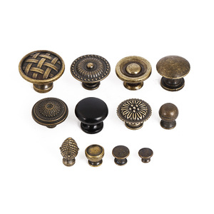 Elegant Gold-Black <b>Copper</b> <b>Door</b> Handles for Single-Hole Installation Modern Bedroom Bathroom Cabinets Drawers Wardrobes Kitchen - Product Image 1