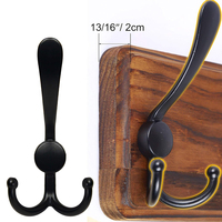 Crochets muraux en bois pour serviettes, porte-serviettes long en acier inoxydable, double porte-peignoir, porte-chapeau, porte-vêtements, porte-manteau, porte-sacs, crochets et patères métalliques