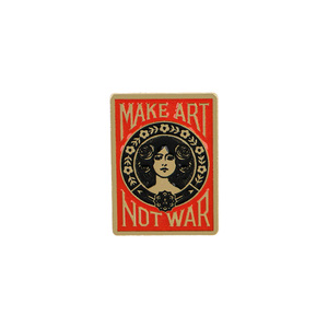 เข็มกลัดเคลือบเงาแบบวินเทจ ลายดอกไม้ ผู้หญิง  แรงบันดาลใจจาก Shepard Fairey  ทำศิลปะเพื่อสันติภาพ ไม่ใช่สงคราม - Product Image 1