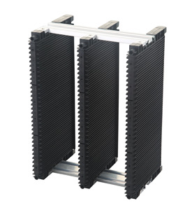 Étagère de stockage de circuits imprimés ESD en matériau PP conducteur antistatique durable pour salle blanche, 25 emplacements, 1 niveau, longueur 435 mm - Product Image 5