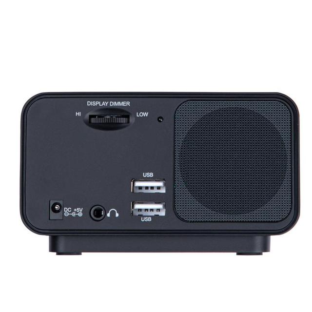 Smart Digital Alarm Clock with Large LED Mirror Display USB Powered Backlight Living Room & Kitchen Home Decor Table Clock