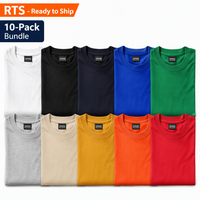 Lot de 10 T-shirts en coton épais 250 g/m² - Expédition rapide - Essentiels pour les petites entreprises