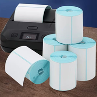 Étiquettes thermiques personnalisées en rouleau de papier, imperméables, autocollantes, pour imprimantes Zebra