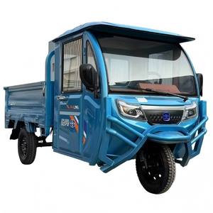 <span class=keywords><strong>Tricycle</strong></span> électrique de fret robuste 60V/72V 1200W bleu <span class=keywords><strong>1</strong></span>,7m avec cabine fermée et volant pour agriculteurs - Product Image 1