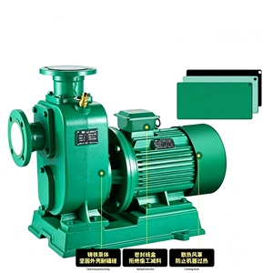 Bomba de Aguas Residuales Autocebante, Horizontal, Centrífuga, de Gran Caudal, Trifásica, 380V, de Hierro Fundido, con Motor de Cuatro Etapas - Product Image 2