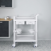 Chariot d'Anesthésie Multifonctionnel en Plastique ABS pour Hôpital, Chariot Médical d'Urgence pour Médicaments, Design Moderne, 4 Roulettes Individuelles