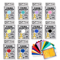 100 Pcs Protège-cartes mats pour cartes de collection TCG et de sport, design original, marque Dragon Niche, boîte couleur personnalisée