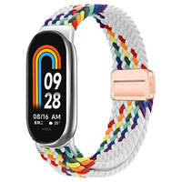Tali Jam Tangan Elastis Nilon Anyaman yang Dapat Disesuaikan, Pengganti Gelang Olahraga untuk Xiaomi Mi Band 10 9 8
