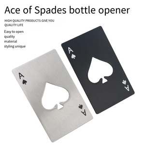 Abridor de Botellas de Cerveza de Acero Inoxidable con Forma de As de Espadas, Tamaño de Tarjeta de Crédito, Herramienta de Bar Portátil con Forma de Carta de Póker - Product Image 1
