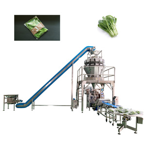 Hoàn toàn tự động rau tươi trái cây thịt viên thực phẩm đông lạnh mì đậu nảy mầm multihead định lượng với khay máy đóng gói - Product Image 1