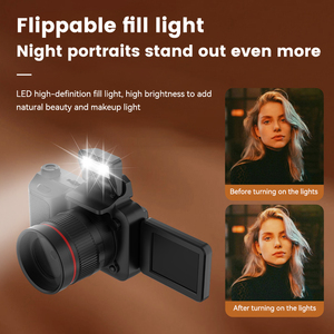 Cámara de mano con zoom digital Videocámara 4K 50MP Cámara de fotografía profesional portátil - Product Image 6
