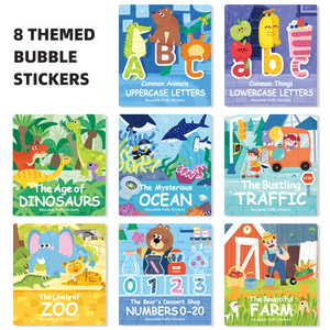 <span class=keywords><strong>Livre</strong></span> d'activités autocollantes portable de voyage, <span class=keywords><strong>livre</strong></span> d'autocollants à bulles pliable pour enfants, <span class=keywords><strong>livre</strong></span> de scènes autocollantes 3D réutilisable pour les tout-petits - Product Image 2