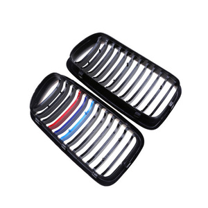 Calandre BMW E38 Noir Brillant Style M Prise d'air avant pour pare-chocs Série 7 1999-2001 Amélioration en plastique ABS - Product Image 2
