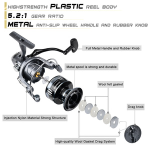 WEI 3 + 1BB: 1 بكرات صيد محامل في المياه المالحة خط شطبة صب كأس صب أبعد مقبض بكرة الغزل - Product Image 3