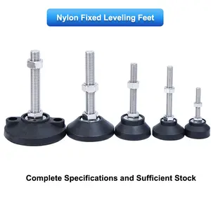 Free Sample Table Adjustable Feet M10 Adjustable Leveling Feet Stainless Steel Nylon Base With 40mm 50mm 60mm Industrial 100pcs