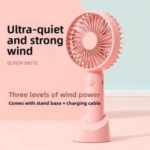 <b>Mini</b> Electric Handheld Fan USB Rechargeable Silent Small Desktop Outdoor Portable 1000-1200mAh Wholesale Student - Product Image 4