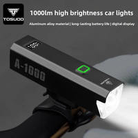 TOSUOD Lampu Depan Sepeda LED Tenaga Surya, Kecerahan Tinggi, Tahan Air IPX6, Lampu Berkendara Malam untuk Sepeda Gunung/Jalan Raya, Sinar Tinggi/Rendah
