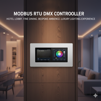 Controlador de Iluminación SMRTE MD02 RS485 Modbus para Salones de Baile, Hoteles, KTV, Atenuación de Alta Velocidad, Temperatura de Color, Brillo, 12-24V