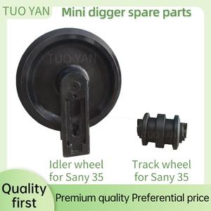 Suku cadang roda penggali Mini, untuk Sany 35 <span class=keywords><strong>idler</strong></span> <span class=keywords><strong>roller</strong></span> suku cadang mesin konstruksi SY35 roda pemandu - Product Image 4