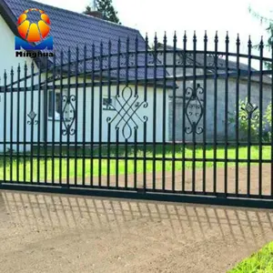 Vendita all'ingrosso recinzione esterna cancello in acciaio-New Design Steel Doors Aluminum Fence Gate Easily Assembled Outdoor Aluminum Fence