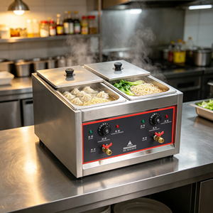 เครื่องทำบะหมี่แบบถังคู่เชิงพาณิชย์ สแตนเลส ใช้ไฟฟ้า 4KW 220-240V สำหรับร้านอาหารและร้านขายขนม - Product Image 3