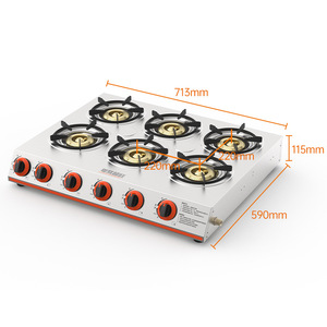 Cuisinière à <span class=keywords><strong>gaz</strong></span> 6 brûleurs haute performance, vente chaude, cuisinière commerciale <span class=keywords><strong>pour</strong></span> hôtel, cantine, <span class=keywords><strong>camion</strong></span> de restauration - Product Image 3