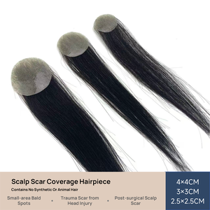 Parche de Cabello Humano Remy con Cinta Adhesiva, Mini Parche Capilar de 1.6*1.6, 1.2*1.2, 1*1, 6 Pulgadas, para <span class=keywords><strong>Alopecia</strong></span> <span class=keywords><strong>Areata</strong></span> y <span class=keywords><strong>Alopecia</strong></span> Androgénica - Product Image 1