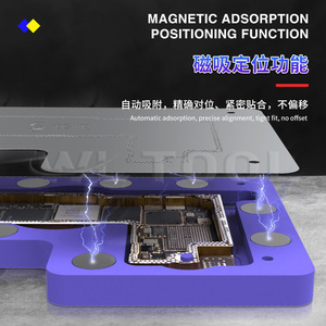 Piattaforma di posizionamento magnetico MECHANIC IBGA-12 per la riparazione di schede madri BGA a doppio strato di telefoni cellulari, stencil per iPhone - Product Image 2