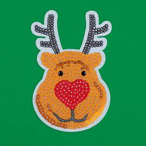 Lindo oso con sombrero PVC Lentejuelas Parche de hierro para proyectos de lienzo de Navidad DIY - Product Image 5