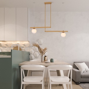 Nouveau plafond suspendu lampes suspendues lustres décoratifs modernes globe en verre blanc grande suspension réglable pour la maison - Product Image 2