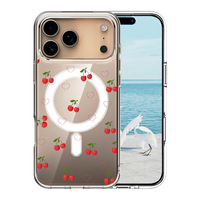 Coque Magnétique Vintage Peinte en TPU PC pour iPhone 17 16 15 14 13 12 11 Pro Max Air, Housse de Téléphone Rétro Artistique Antichoc