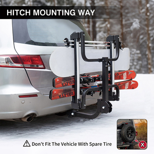 <span class=keywords><strong>Portasci</strong></span> e Portasnowboard Universale di Alta Qualità in Ferro Nero per Tetto Auto, Prodotto in Cina - Product Image 3