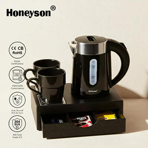 360-Grad-Drehung <span class=keywords><strong>Hotel</strong></span>-Wasserkocher-Tablett <span class=keywords><strong>Hotel</strong></span>-Serviertablett mit Schubladenfunktion - Product Image 1