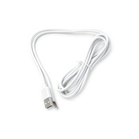 Cable USB 2.0 de grado médico, blanco, TPE, de 2 m, con conector macho a cable estañado abierto, OD3.5, 4 núcleos, blindado, para alimentación USB, corriente de 1A